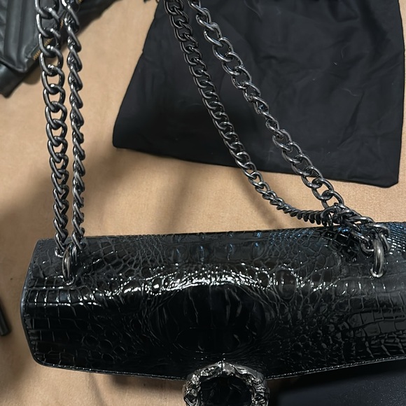 Black leather handbag - Picture 3 of 4